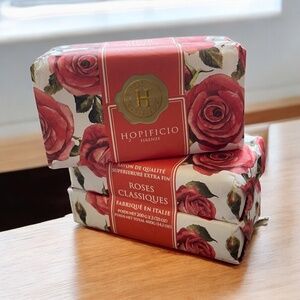 Hopificio Rose Classiques Bar Soap • 4-Pack (2×2) • ~7 oz each • Italian Luxury